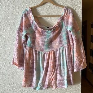 Torrid Off Shoulder Bell Sleeve Shirt